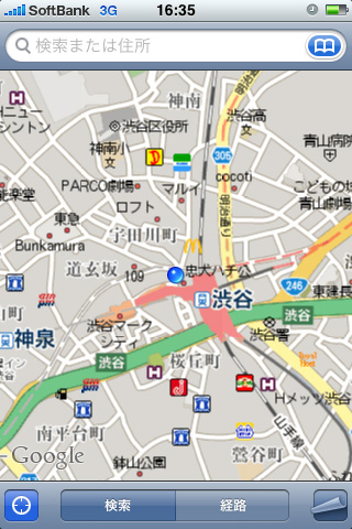 Googleマップ iPhone 1